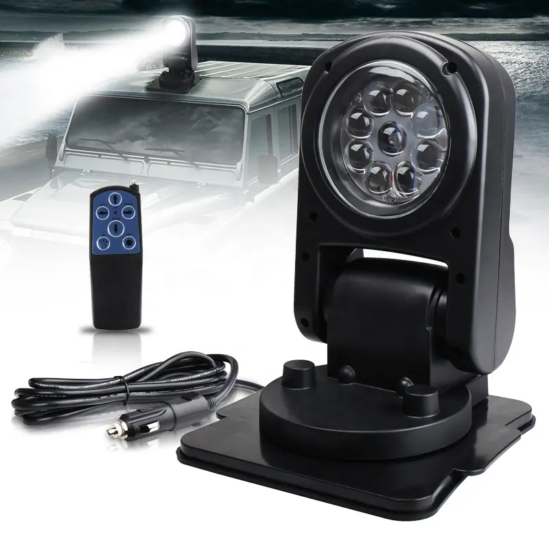 OVOVS-reflector de luz Led de búsqueda automática para coche, dispositivo de iluminación de 360 grados, 45w, 4x4, 1500 lúmenes, 360 grados