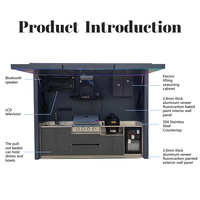 Cuisine extérieure complète avec armoires pour barbecue intelligentes en finition argent brossé en gros