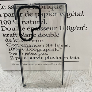 Pour Samsung S24ultra étui de téléphone portable bicolore uni fluorescent tpu couleur transparente 3-en-1 <span class=keywords><strong>coque</strong></span> souple - Product Image 3