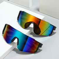 Nouvelles lunettes de soleil sans monture pour hommes et femmes, lunettes de cyclisme enveloppantes, verres UV400, lunettes de vélo, de moto et de conduite