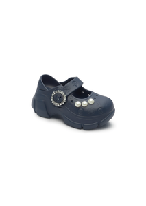 Platform <b>Clogs</b> Mary Jane Style With Pearls Soft Lightweight Summer Shoes Size 21 Round Toe Plastic Upper EVA Midsole - Product Image 1