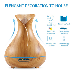 Wholesale Home Scent Vase Style Design Wood Grain Essential Oil <strong>Defuser</strong> Aroma <strong>Diffuser</strong> - Product Image 3