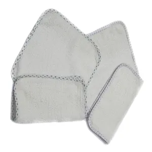 Serviettes de bain en coton biologique, éponge nettoyante pour le visage, Super doux, 30x30 Cm, serviettes en tricot, 100% coton biologique