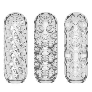 Cup pesawat yang menyenangkan masturbator Pria perangkat masturbasi lembut bening saku vagina Penis lengan latihan alat seks dewasa - Product Image 3