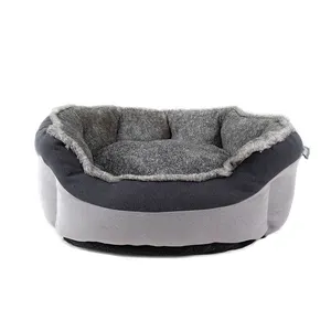 Lit rond réglable pour chien, Super-doux, lavable en Machine, résistant au dérapage, pour animaux domestiques de petits et moyens félins