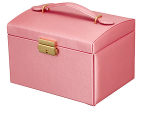 Étui en cuir blanc de haute qualité pour bijoux et organisateur de luxe verrouillable, boîte de présentation de bijoux, boîte à bagues - Product Image 4