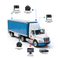 DVR Móvil 4G MDVR, Sistema de Cámara de 360 Grados y 4 Canales para Automóviles, Cámara de Visión Trasera para Camiones, Autocaravanas, Autobuses, Flotas, Grabador de Video 1080P