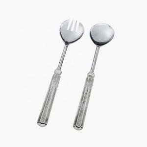 Juego de servir ensaladas con mango de aluminio forjado juego de servir de barra de ensaladas de Natividad internacional - Product Image 1