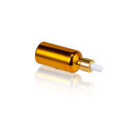 Fantaisie or placage galvanoplastie verre huile essentielle rouleau bouteilles 5ml à 100ml tailles compte-gouttes joint Carton emballé goutte pour les yeux utilisation
