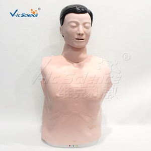 Simulador de RCP semielectrónico masculino para la enseñanza en escuelas de medicina, con cabeza <span class=keywords><strong>y</strong></span> cuello giratorios, elevación visible del pecho por compresión <span class=keywords><strong>y</strong></span> alarma. - Product Image 4