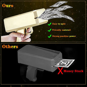 Gold Money Electronic Super Gun Handheld Spray Toy Plastic Birthday Shooter para Rain Make para Game Movies and Parties - Product Image 2