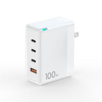 Chargeur mural 30W 35W 45W 65W 100W Chargeur rapide double port Type C Charge rapide Adaptateur prise US Compatible avec iPhone