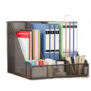 Organizador de documentos A4, estante de almacenamiento de escritorio de Metal, bandeja de archivos de oficina de 30x25x26cm para papelería y libros - Product Image 5