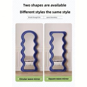 Nhà Máy flannel lượn sóng Salon bàn trang điểm với đầy đủ chiều dài tường và sàn Gương 3mm Độ dày mô hình lượn sóng trang trí nội thất - Product Image 5