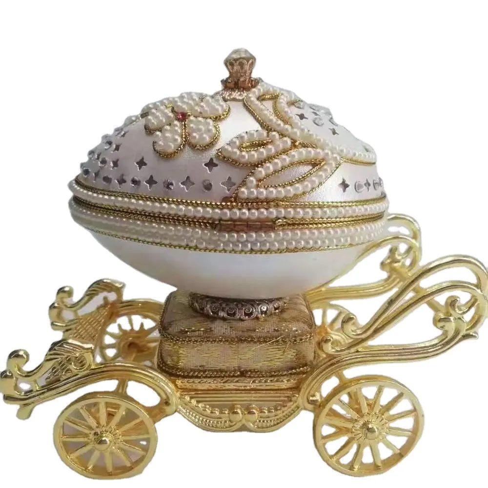 Manufacturer direct selling egg carving music boxes handmade crafts to display wedding gift