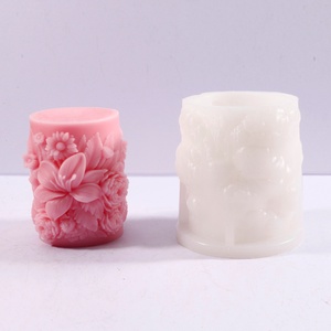 แม่พิมพ์เทียนซิลิโคนรูปดอกไม้ทรงเรขาคณิต สำหรับวันวาเลนไทน์ ใช้ทำดอกไม้บานสำหรับช่อดอกไม้งานแต่งงานและของตกแต่งเจ้าสาว - Product Image 3