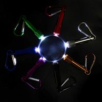 Senter Mini LED Berkilau Bertabur Rhinestone Daya Tinggi, Gantungan Kunci Senter untuk Keamanan Luar Ruangan, Darurat, dan Pertahanan Diri