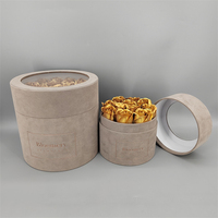 Boîtes Cadeaux Rondes Personnalisées pour Fleurs avec Dorure à Chaud et Carton Recyclé - Marque OEM
