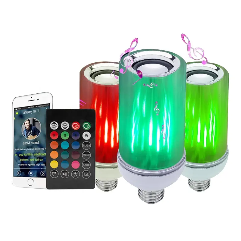2023 Best Selling Flame Light Wifi App Control LED Smart Music Bulb