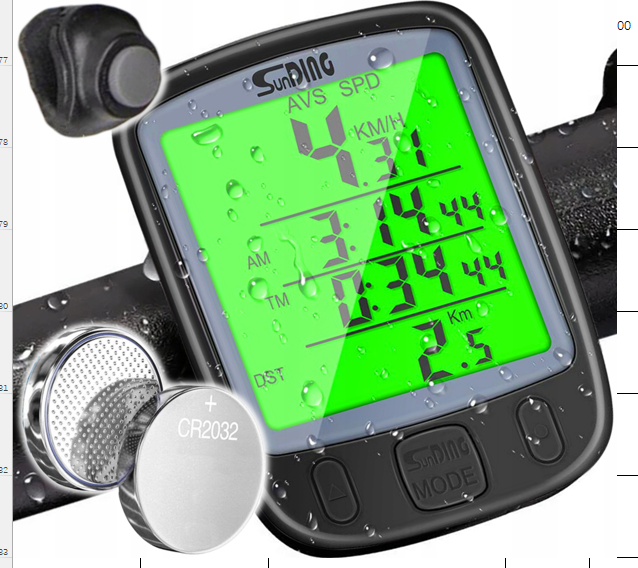 Sunding Wireless Bike Odometer Waterproof & Dustproof Shockproof Wireless Bicycle Computer Equipment of Exercise