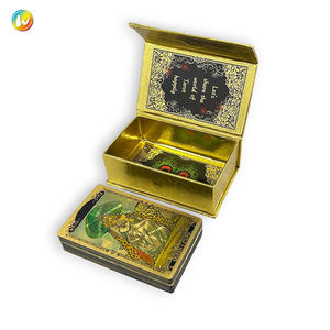 高级镀金甲骨文甲板定制印刷金箔边塔罗牌套装说明书纸质材料 - Product Image 5