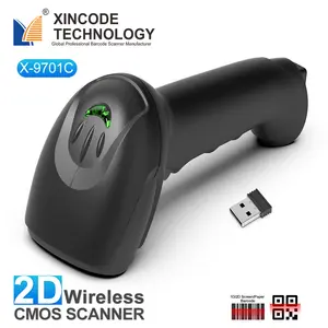 Xincode Supermarket Checker Plug And Play Handheld Qr code Bar Code Reader Wireless 1D 2D Barcode Scanner X-9701C