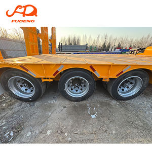 Semirremolque de plataforma baja de 3 ejes BPW/FUWA con capacidad de carga personalizable, guardabarros laterales plegables y suspensión de ballestas/neumática - Product Image 5