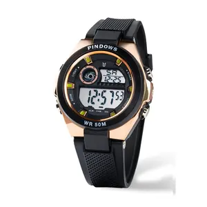 PINDOWS Suppliers NEW Trendy Hot Selling Popular Rolojes Classic Sports Time and Date and Alarm Christmas Gift Electronic Watch