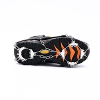 Crampons à glace soudés à 24 dents, résistants au froid jusqu'à -45°C, antidérapants pour l'extérieur, crampons de traction pour la randonnée, la marche et la pêche sur glace