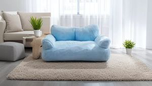 नरम शांत बिल्ली सोफा बिस्तर, फिसलन रोधी नीचे से धोने योग्य पालतू बिल्ली सोफा बिस्तर काउच पिल्ला सोने का बिस्तर - Product Image 2