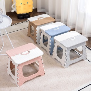 Portable Foldable <b>Plastic</b> <b>Stool</b> Square Outdoor Garden Chair For Children And Adults - Product Image 1