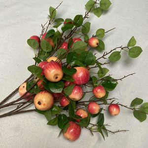 Branches d'arbres fruitiers artificielles Queyiyi avec feuilles et pommes vertes pour la décoration intérieure et les accessoires de photographie - Product Image 4