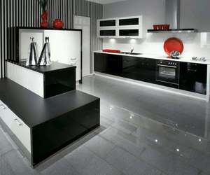 Vente flash - Armoire de cuisine noire moderne - Ensembles complets d'armoires de cuisine - Product Image 3