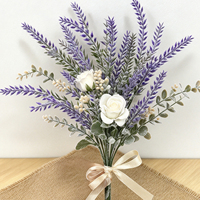 Rangkaian Lavender Buatan 38cm untuk Pernikahan, Rumah, Meja, Dapur, Kantor, Dalam Ruangan, Teras, Kebun, Luar Ruangan, Kotak Jendela, Pot Tanaman