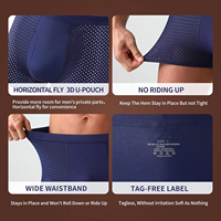 ODM Lot de 5 boxers respirants en bambou pour hommes, sous-vêtements doux et confortables avec poche, vente en gros, logo personnalisé