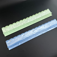 HIMORE Nouveau support en acrylique festonné de haute qualité, luxueux et élégant, épais et stable, pour Mahjong, à bords droits