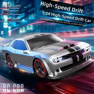 Voiture de course télécommandée RC 1:24 à quatre roues motrices, haute vitesse, drift, Hellcat, jouet pour enfants, coffret cadeau, matériau ABS, éclairage - Product Image 3