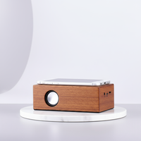 Mini-enceinte sans fil rétro en bois avec subwoofer à induction intelligente pour ordinateur de bureau et téléphone portable, personnalisable