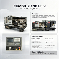 Tour CNC économique à réponse rapide CK6150-Z pour l'usinage brut de petits arbres en applications énergies nouvelles