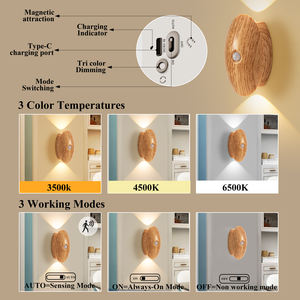 مصباح ليلي حديث ذكي USB قابل لإعادة الشحن مصباح ليلي لاسلكي مغناطيسي نيون RGB مصباح جداري لغرف النوم بجانب السرير - Product Image 5