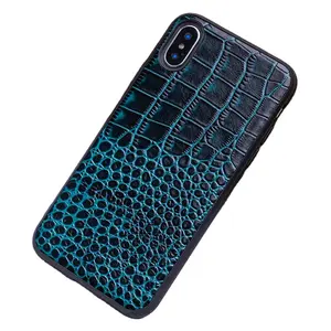 Geili Custom Crocodile Printed Original Top Layer Leder Anti Resistant Handy hülle für iPhone 7 8 11 12 13 14 Pro X XR