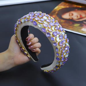 Nouveaux arrivants paillettes bandeau femmes brillantes turquoise feuilles diamant bandeau strass femmes bandeaux cristal bandeaux - Product Image 4