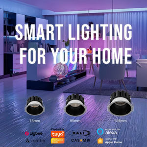 Éclairage intelligent moderne pour intérieur, downlight <span class=keywords><strong>Tuya</strong></span> WiFi, en aluminium moulé sous pression, IP44, étanche, encastré, réglable, LED CRI95, haute efficacité, hôtel - Product Image 6