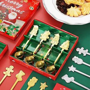 Lot de cuillères à thé et à café festives Père Noël pour Noël, vente en gros - Product Image 5