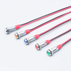 Industrielle wasserdichte Signallampe/LED-Anzeige lampe Draht 8mm 3V 6V 12V 24V 110V 220V Blau Gelb Grün Weiß Rot 3A max - Product Image 2