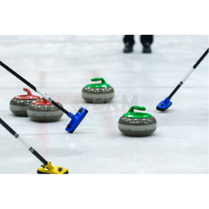 Hot Bán Xách Tay Tự Bôi Trơn Tổng Hợp <span class=keywords><strong>Ice</strong></span> Curling Rink Làn Đường Với Curling Đá - Product Image 6