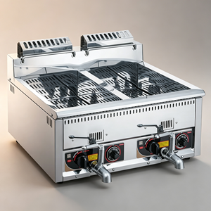 Fritadeira a Gás de Bancada com Grande Capacidade 12L+12L, 2 Cestos, para Fritar Batatas Fritas, com Controle de Temperatura - Product Image 5