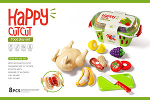 Jouets de <span class=keywords><strong>cuisine</strong></span> éducatifs pour enfants : ensemble de fruits, légumes, homards et thon en plastique pour jeu d'imitation préscolaire - Product Image 4