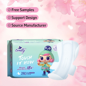 Best Selling Anti-Leak <b>Back</b> <b>Cushion</b> Day Use Ultra Thin Winged Breathable Organic Cotton High Absorbency High Quality Sanitary - Product Image 1