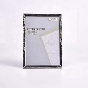 Chất lượng cao Glass 5x7 Sterling kim loại satin bóng bạc hình ảnh khung ảnh - Product Image 4